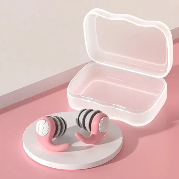 Silicone Earplugs with Adaptive Ear Fit and Sound Filtering for Sleep