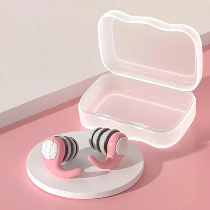 Silicone Earplugs with Adaptive Ear Fit and Sound Filtering for Sleep