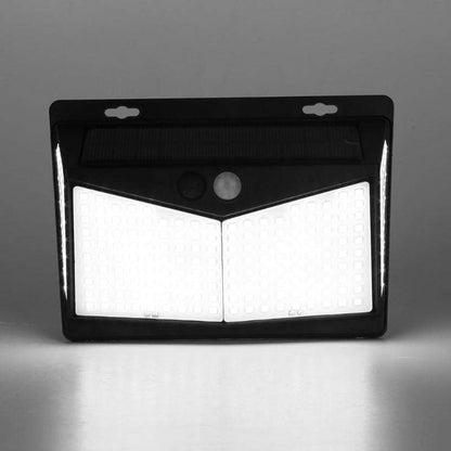 Solar Motion Sensor Light with 208 LED Array and 16 Foot Detection, Weather Resistant