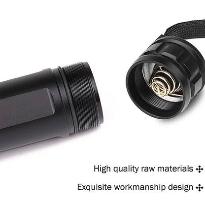 Rechargeable Flashlight with Telescopic Zoom and Three Brightness Modes, IPX6 Water Resistant