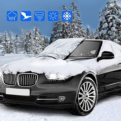Windshield Cover with Six Magnetic Attachment and Mirror Straps for Cars