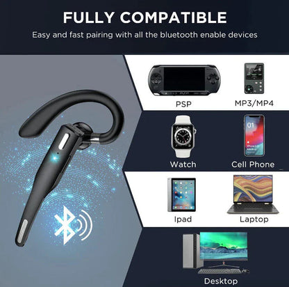 Wireless Trucker Headset with Dual Mic Noise Cancelling and 25-Hour Battery