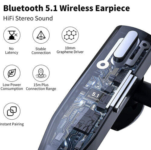 Wireless Trucker Headset with Dual Mic Noise Cancelling and 25-Hour Battery