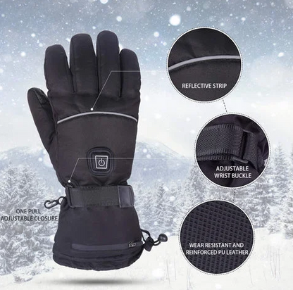 Rechargeable Heated Gloves with Three Temperature Settings and Full Hand Coverage