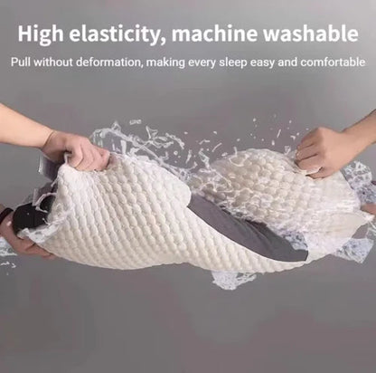 Cervical Pillow with Soybean Fiber Core and Ergonomic Support, Breathable Design