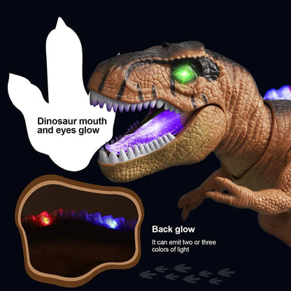 Remote Control T-Rex Dinosaur Toy with Multi-Directional Walking and LED Light Up