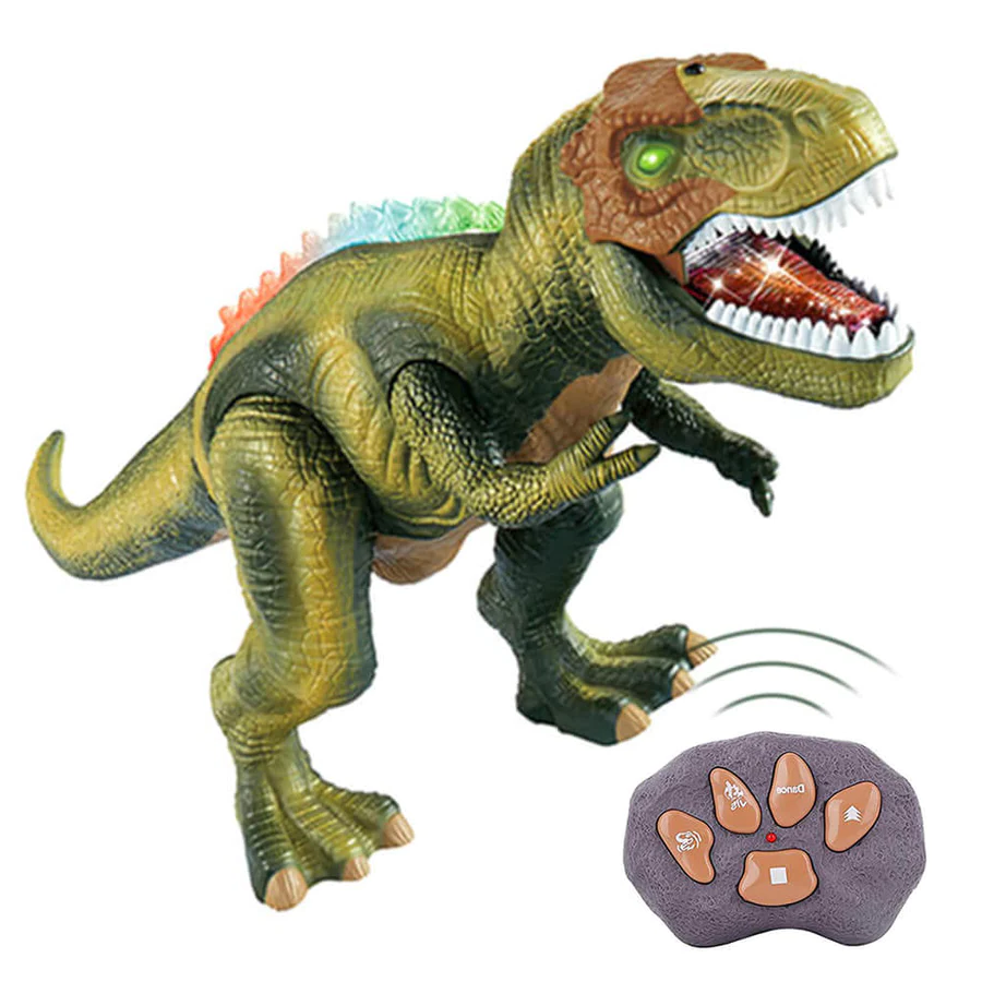 Remote Control T-Rex Dinosaur Toy with Multi-Directional Walking and LED Light Up