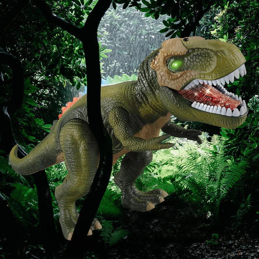 Remote Control T-Rex Dinosaur Toy with Multi-Directional Walking and LED Light Up