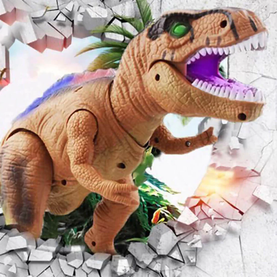 Remote Control T-Rex Dinosaur Toy with Multi-Directional Walking and LED Light Up