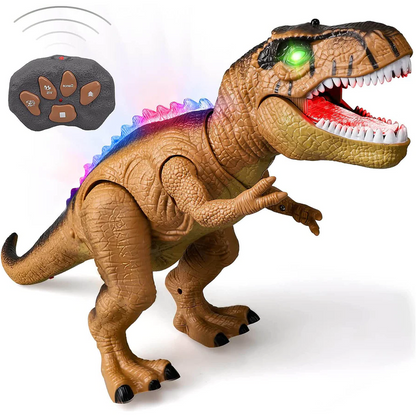 Remote Control T-Rex Dinosaur Toy with Multi-Directional Walking and LED Light Up