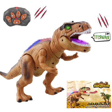 Remote Control T-Rex Dinosaur Toy with Multi-Directional Walking and LED Light Up