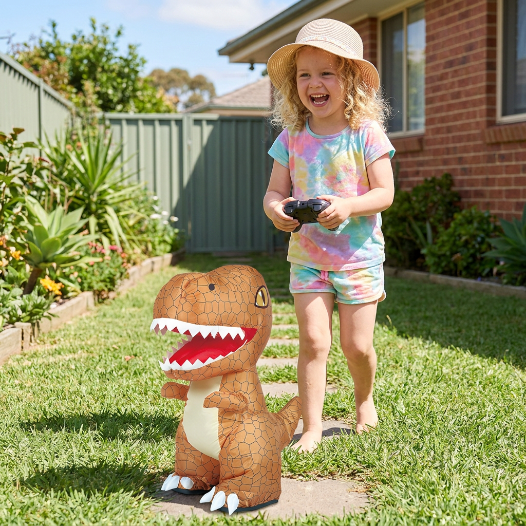 Inflatable T-Rex Dinosaur with Remote Control and Walking Movement