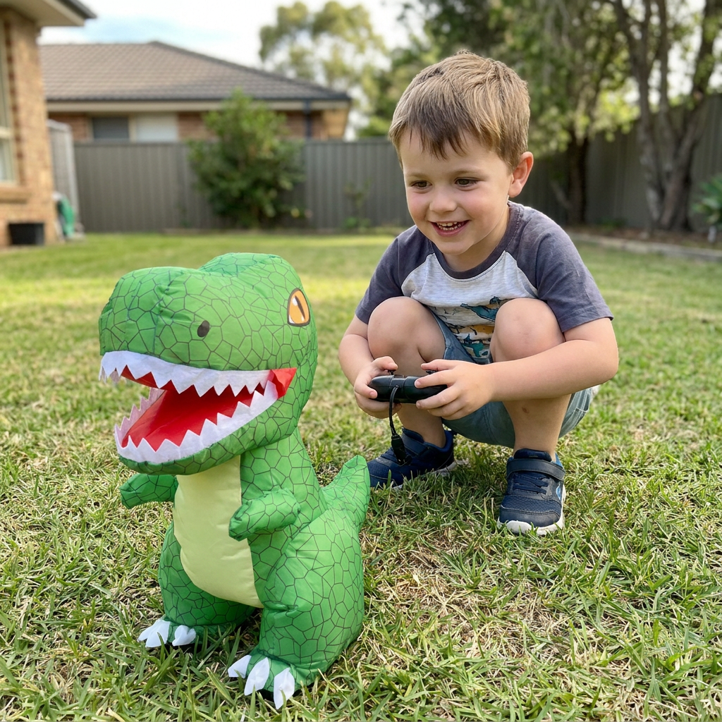 Inflatable T-Rex Dinosaur with Remote Control and Walking Movement