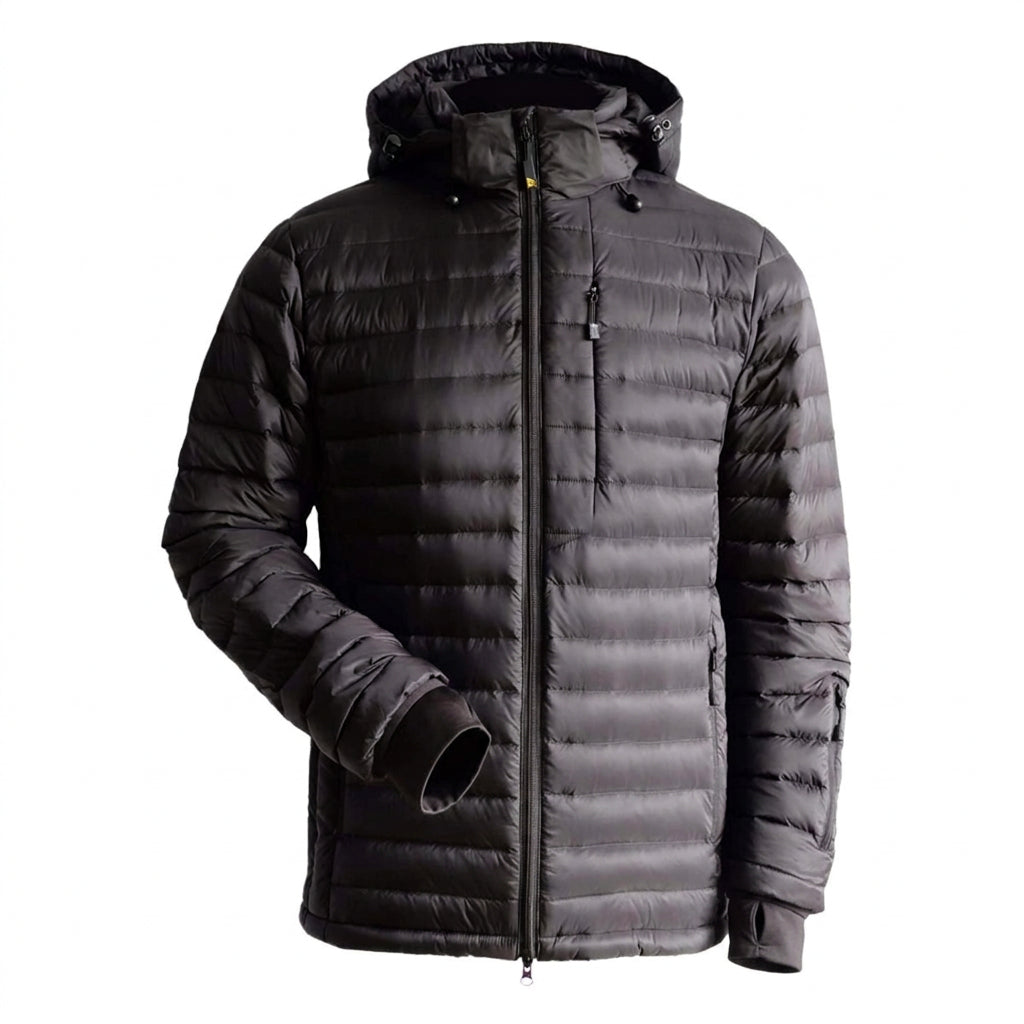 Down Jacket with 12V Heating System and Three Temperature Modes, Machine Washable