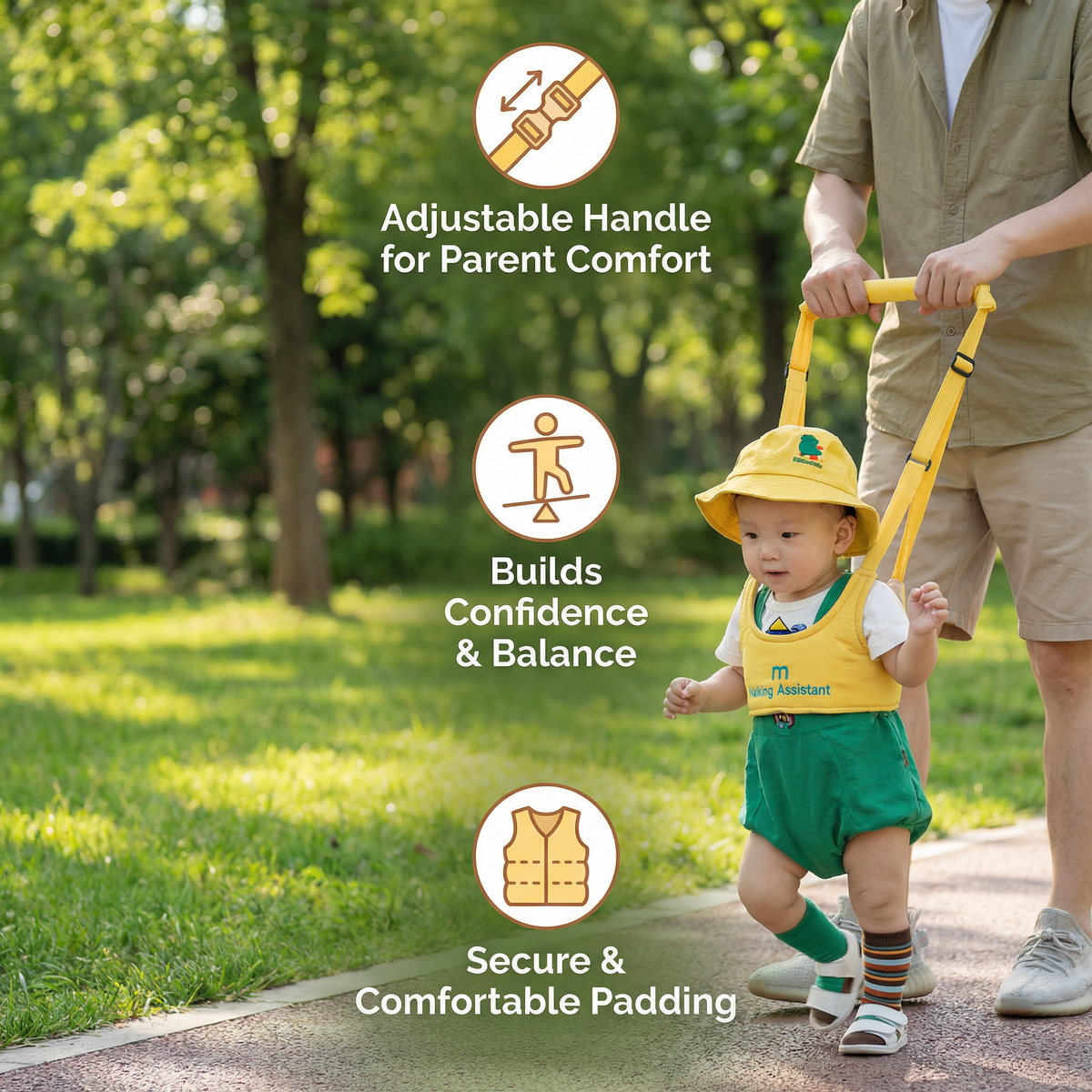 Baby Walking Harness with Adjustable Strap for First Steps Support