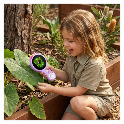 Handheld Video Microscope for Kids with 500X Magnification and Built-In Screen