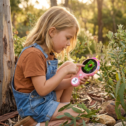 Handheld Video Microscope for Kids with 500X Magnification and Built-In Screen