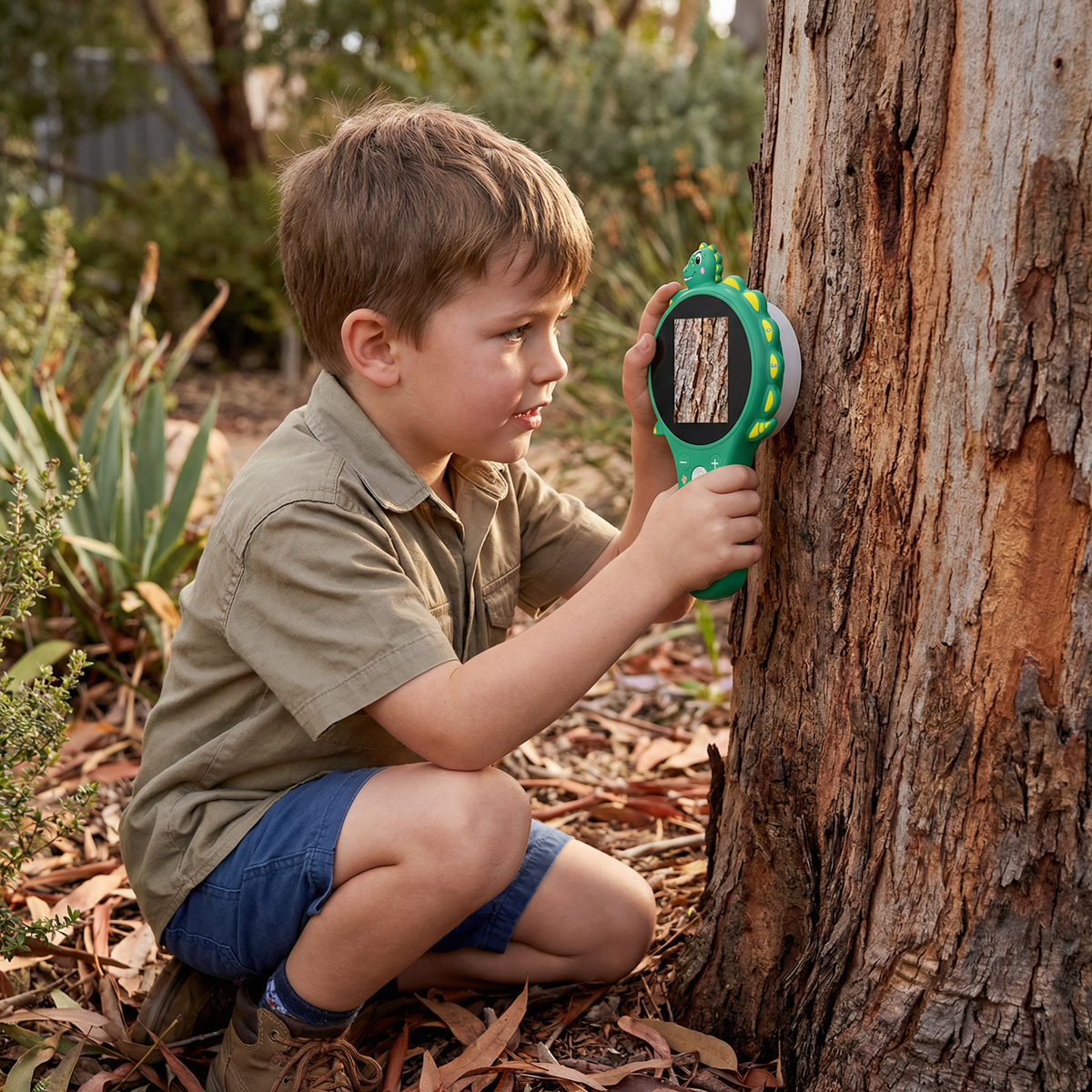 Handheld Video Microscope for Kids with 500X Magnification and Built-In Screen