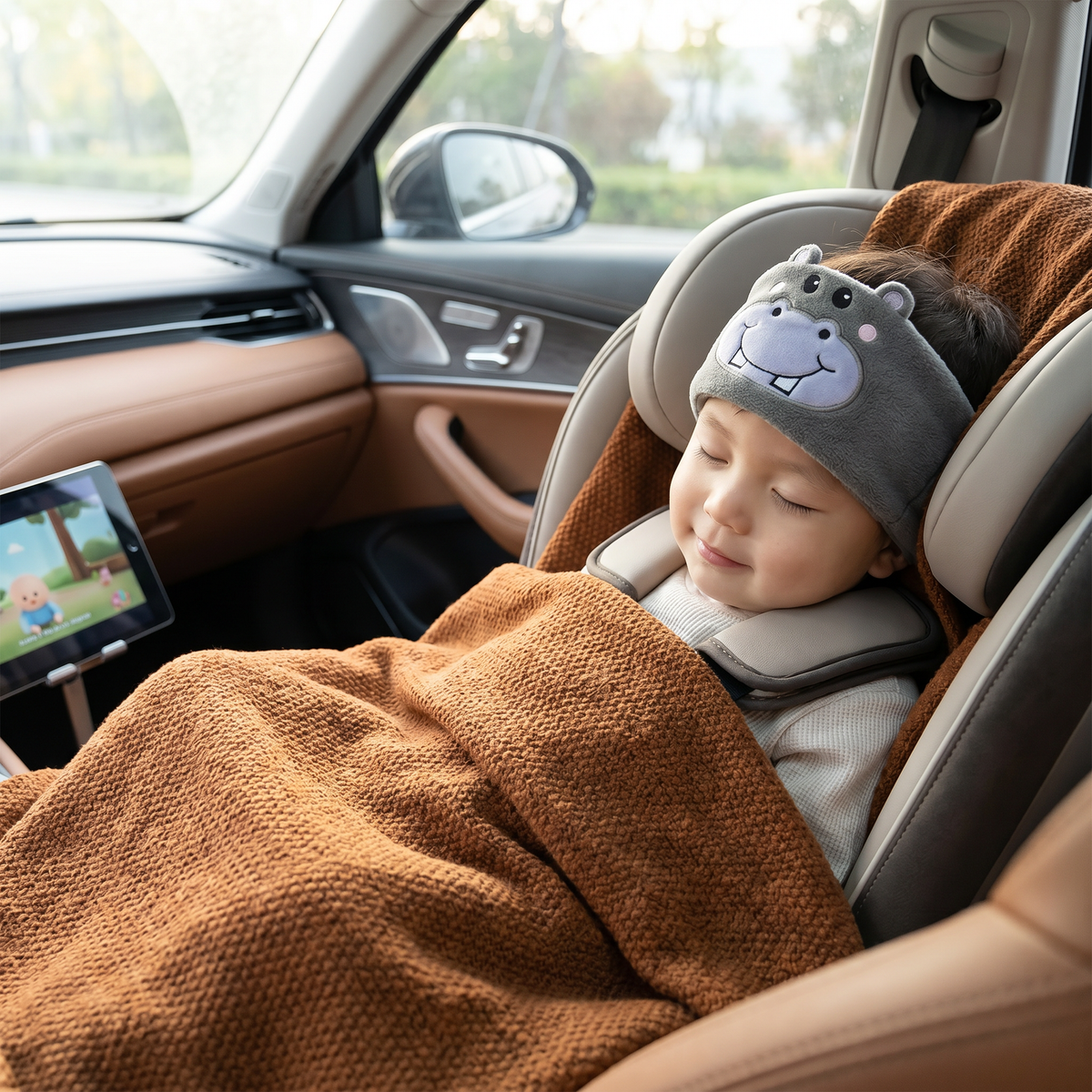 Wireless Sleep Headband with Flat Speakers and Stretchable Fabric for Travel