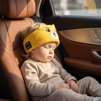 Wireless Sleep Headband with Flat Speakers and Stretchable Fabric for Travel