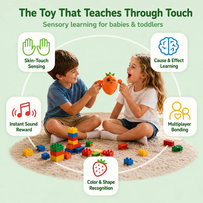 Interactive Parent-Child Plush Toy with Musical Sensory Activities and Shared Play Design