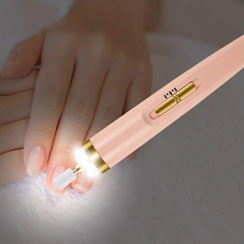 Cordless Electric Manicure Kit with Five Nail Bits and LED Light, 90 Minute Battery