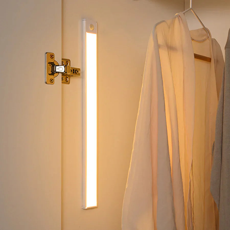 Motion Sensor Cabinet Light with Magnetic Mount and Adjustable Color Temperature, 9mm Slim