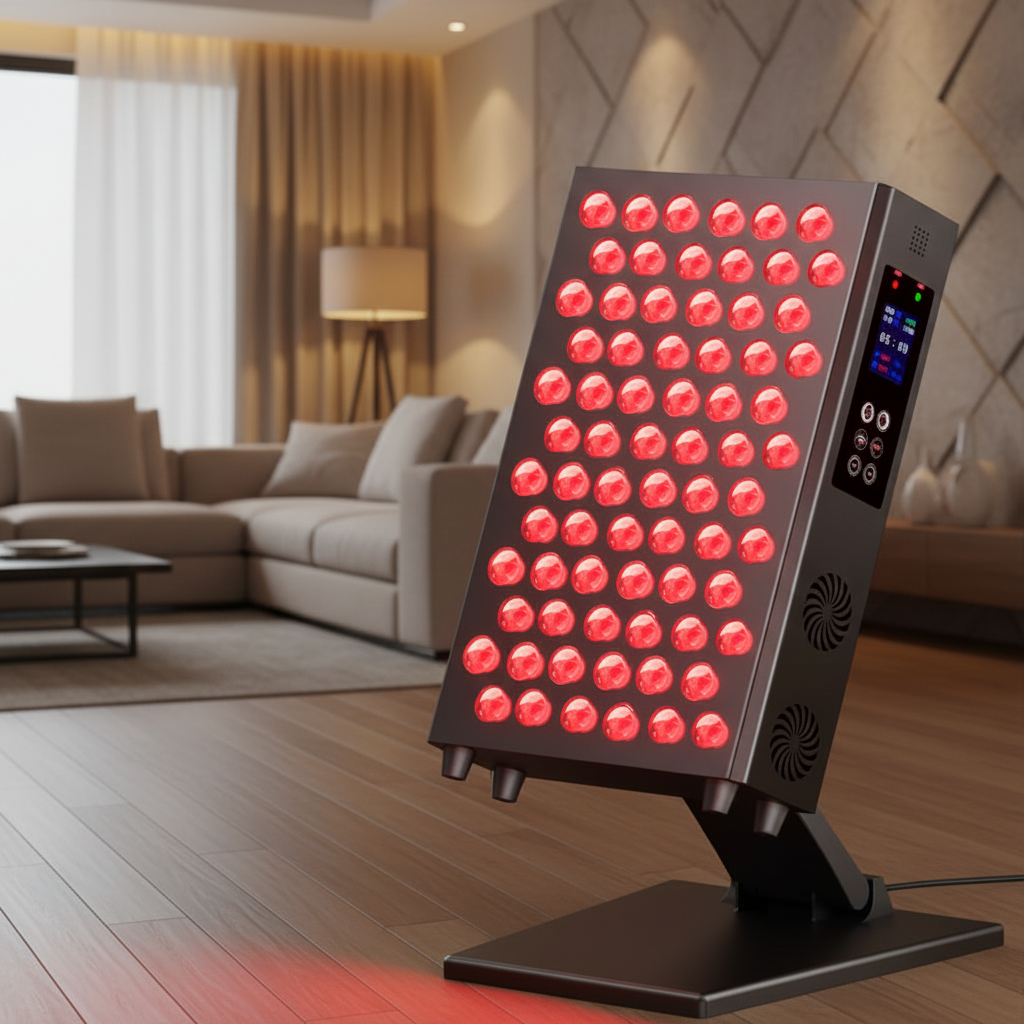 LED Therapy Panel with 660nm and 850nm Wavelengths, Dimmable Timer