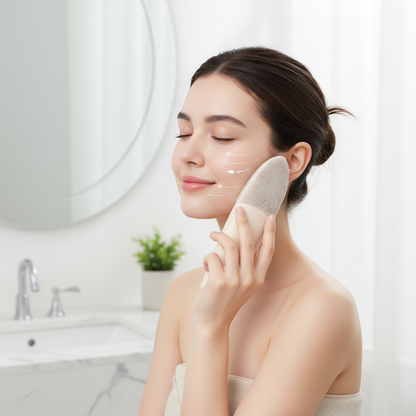 Electric Facial Cleansing Brush with 5 Modes and Silicone Body