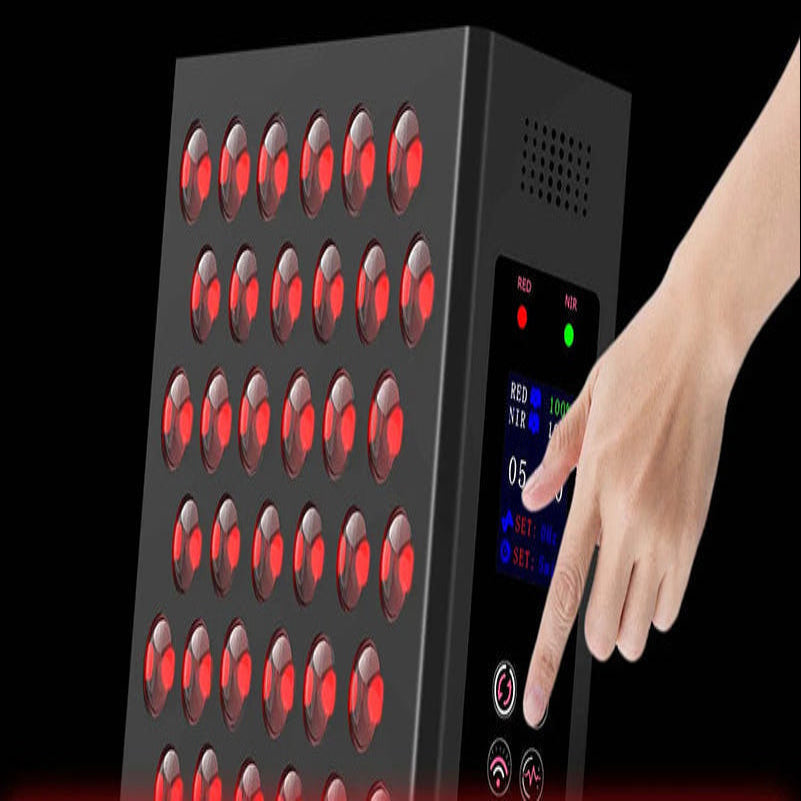 LED Therapy Panel with 660nm and 850nm Wavelengths, Dimmable Timer