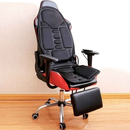Heated Massage Chair Pad with Eight Massage Nodes and Dual Power Adapters
