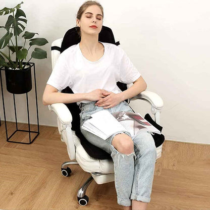 Heated Massage Chair Pad with Eight Massage Nodes and Dual Power Adapters
