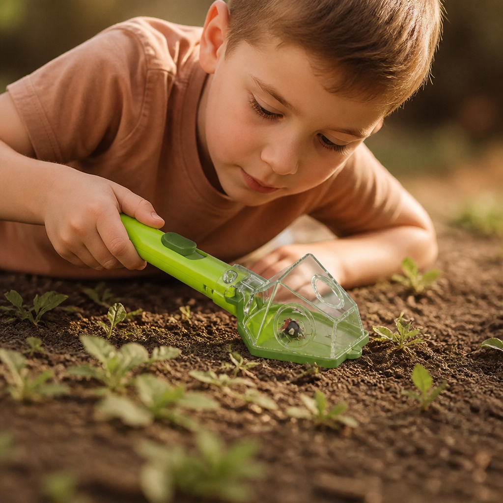 Insect Catcher with 6X Magnifying Lens and Quick Release, Kids Outdoor Explorer