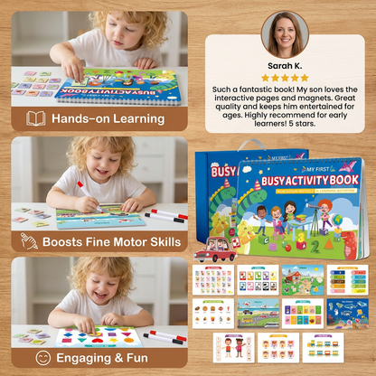 Interactive Activity Book with Matching and Tracing for Early Learning Development