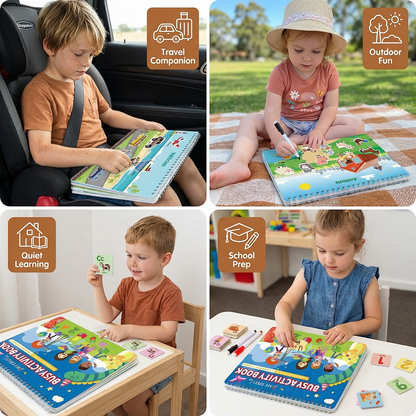 Interactive Activity Book with Matching and Tracing for Early Learning Development
