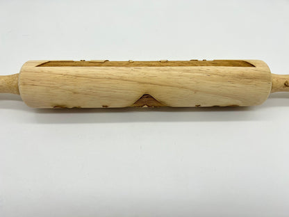 Nativity Scene Embossed Rolling Pin for Imprinting Cookies, Fondant, Salt Dough Ornaments and Pottery