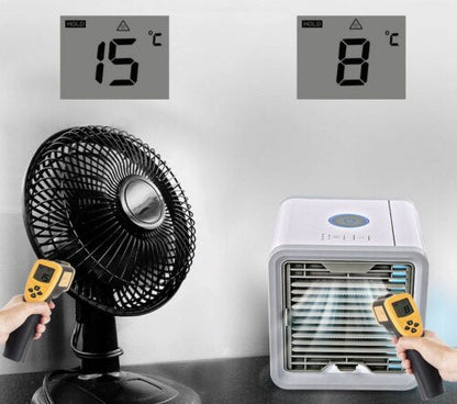 Portable Air Cooler with 90 Degree Wide Angle and 3-Speed Settings, 500ml Tank