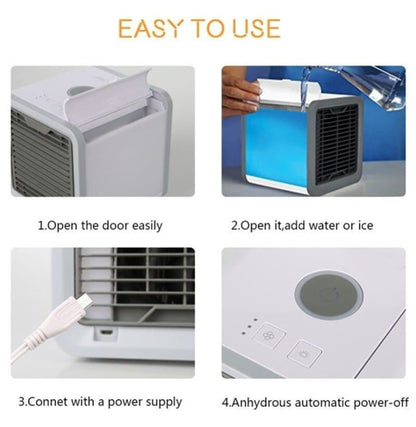 Portable Air Cooler with 90 Degree Wide Angle and 3-Speed Settings, 500ml Tank