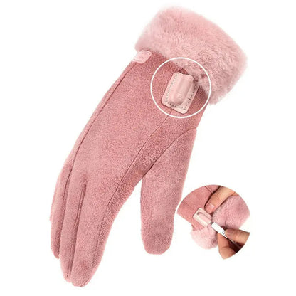Rechargeable Heated Gloves with 5000mAh Battery and Touchscreen Tips, Water-Resistant All Vera Mart