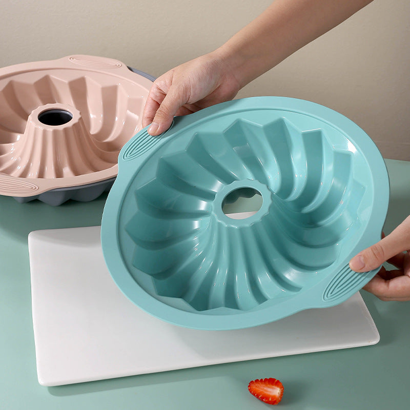 Silicone Cake Mold with Raised Pattern Design and Nonstick Release, Dishwasher Safe