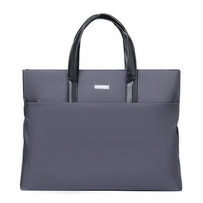 Slim Document Organizer Tote with Interior Pockets and Soft Handles for Work