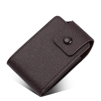Card Wallet with RFID Blocking and ID Window, Snap Closure