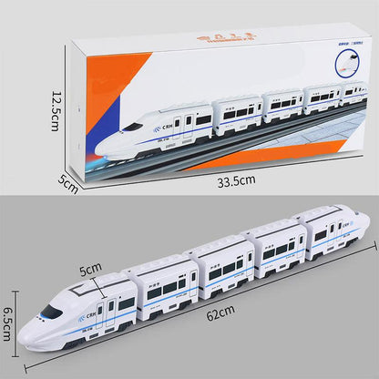 Linking Train Toy with Pull Chain and Bright Colors