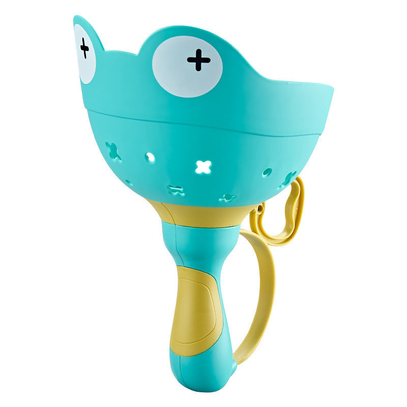 Frog Shaped Propeller Launcher with Pull String and Six Colored Propellers