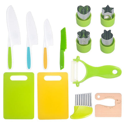 Kids Play Cooking Set with Ergonomic Handles and Non-Toxic Materials