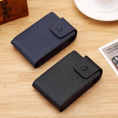 Card Wallet with RFID Blocking and ID Window, Snap Closure