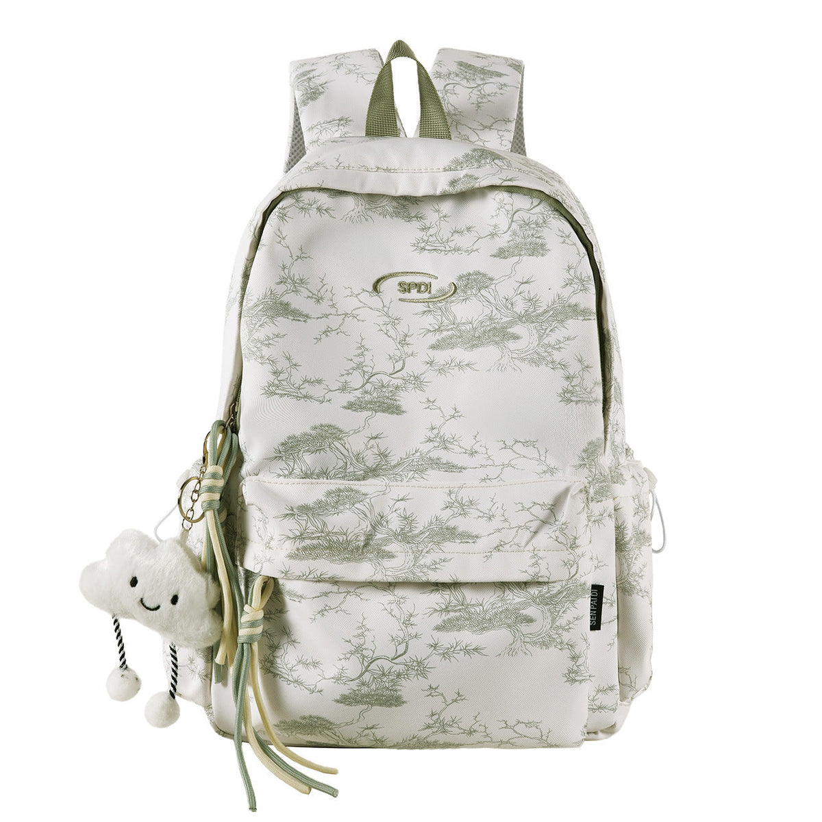Backpack with Artistic Print Design and Padded Straps, Weather Resistant