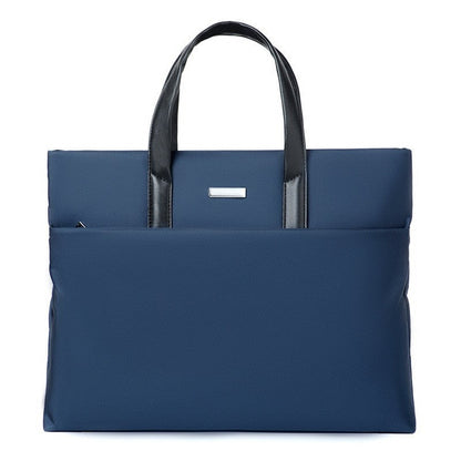 Slim Document Organizer Tote with Interior Pockets and Soft Handles for Work