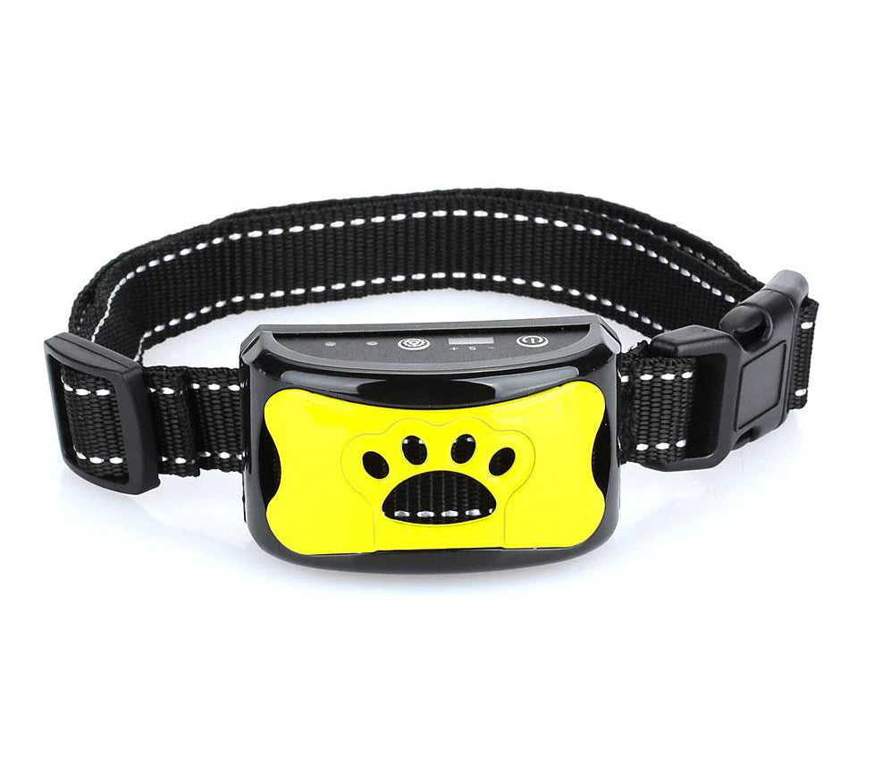 Rechargeable Barking Control Collar with Throat Vibration Sensor and Sound Mode, Water Resistant