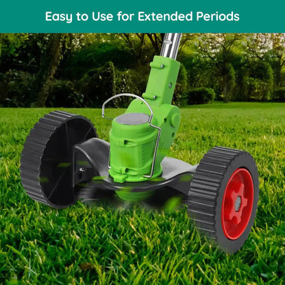 Cordless Lawn Trimmer with 24V Motor and Telescopic Rod, Multi-Angle Head